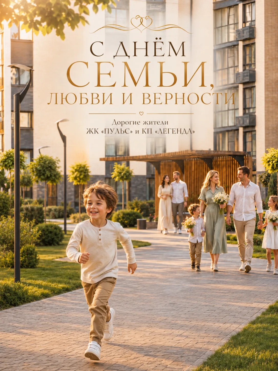 С ДНЕМ СЕМЬИ, ЛЮБВИ И ВЕРНОСТИ, дорогие жители ЖК Пульс и КП Легенда!

🏡 Дом — это не только стены 