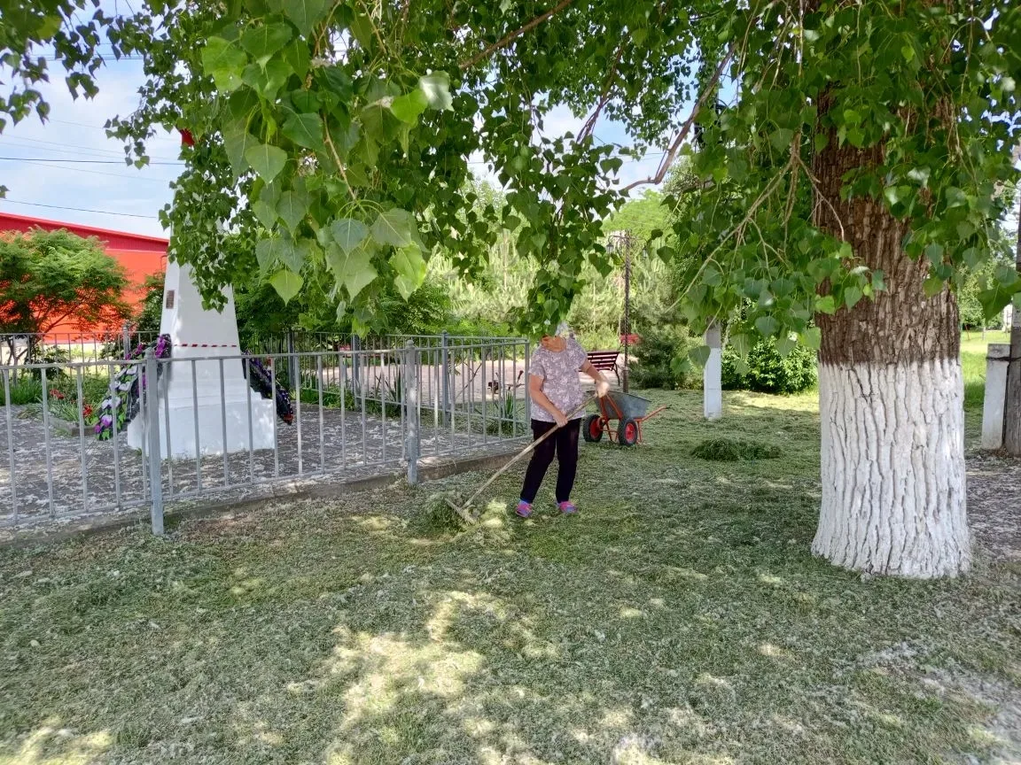 Покос и уборка травы на территории памятника. Клуб х. Кувичинский
#культураКрымскогорайона