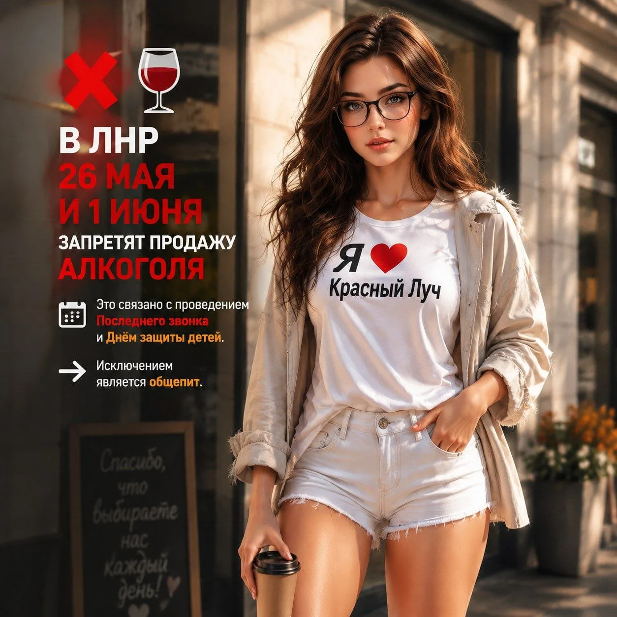 ❌🍷 В ЛНР 26 мая и 1 июня запретят продажу алкоголя  Это связано с проведением Последнего звонка и Дн