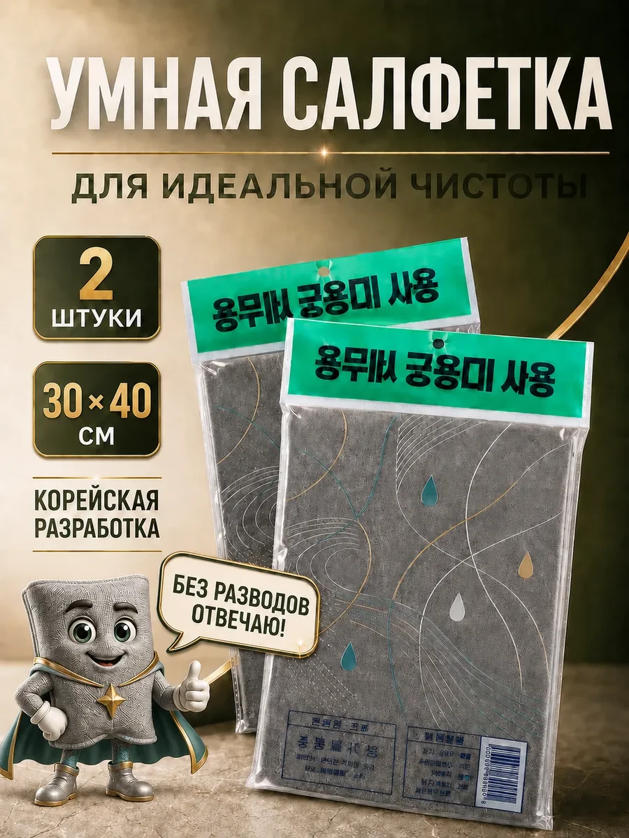 ⚡️ Салфетка для уборки 2 шт, OLIVIAN