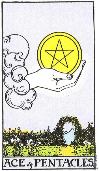 🌙 Вечерняя карта — Туз Пентаклей. Сегодня, возможно, вы заметили новый источник поддер...