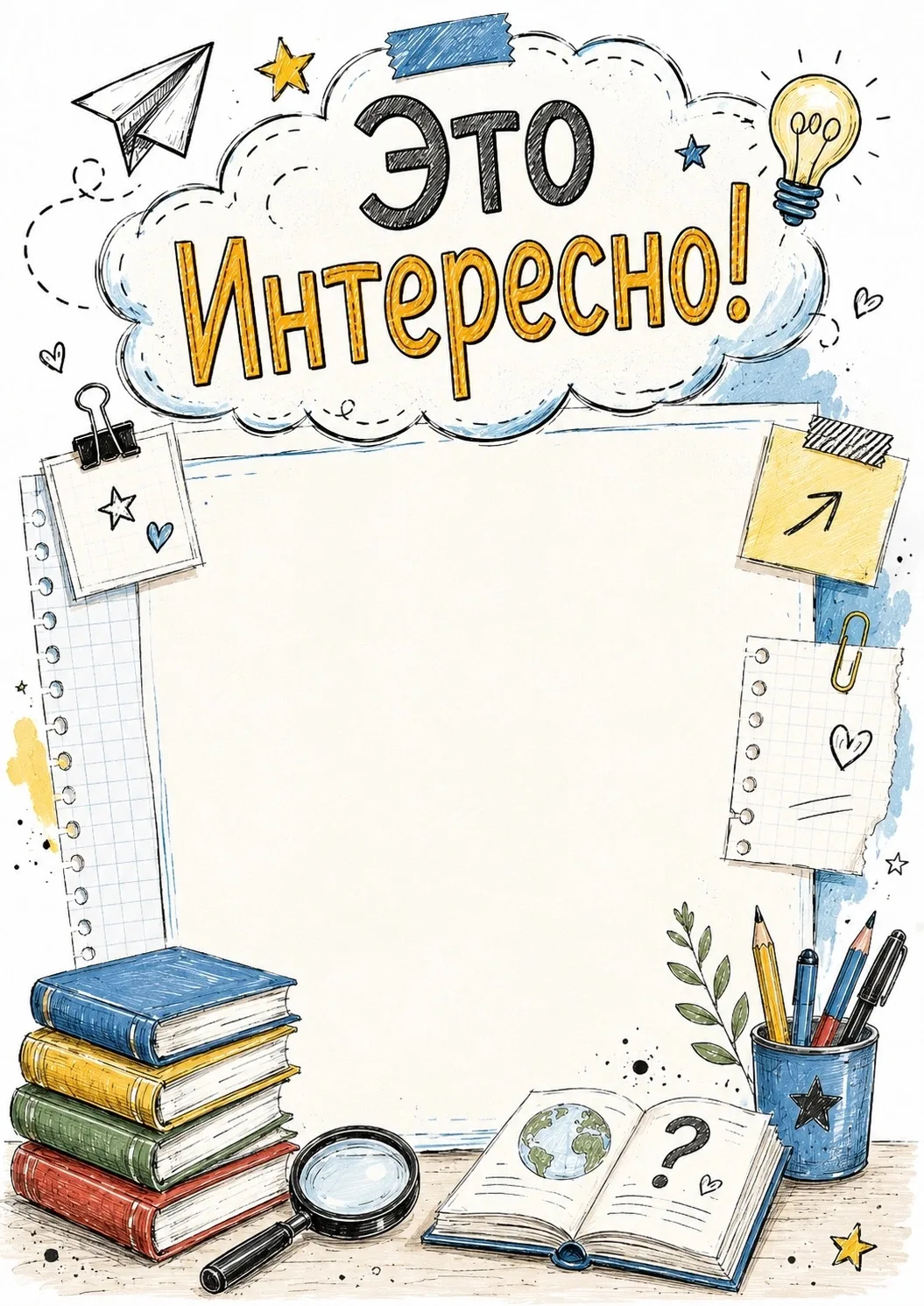 ✨ Классный уголок в современном скетч-стиле