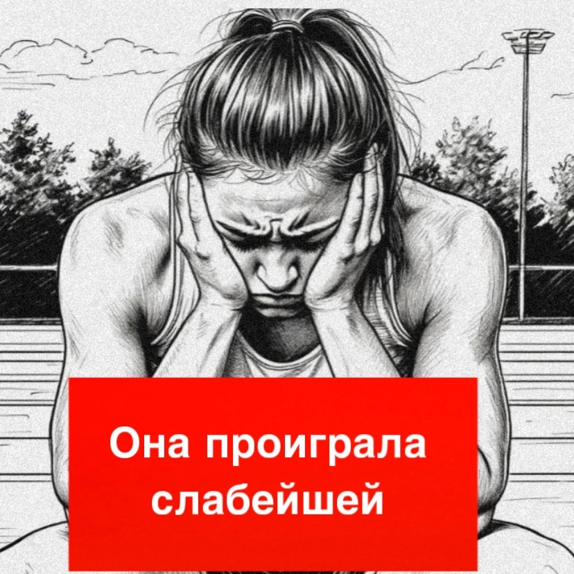 «Почему моё тело меня предало?»

Ей 17. Она занимается 6 раз в неделю. Пашет как проклятая.
Тренер г