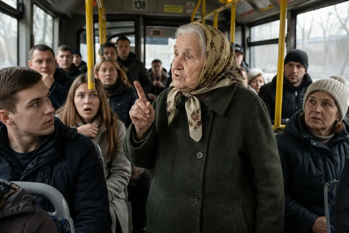 «Бабушка встала в проходе автобуса — и то, что она сказала молодёжи, заставило замолчат...