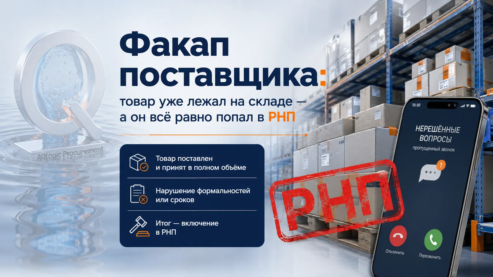 Факап поставщика: задержка поставки по причине завода-изготовителя - может привести пос...