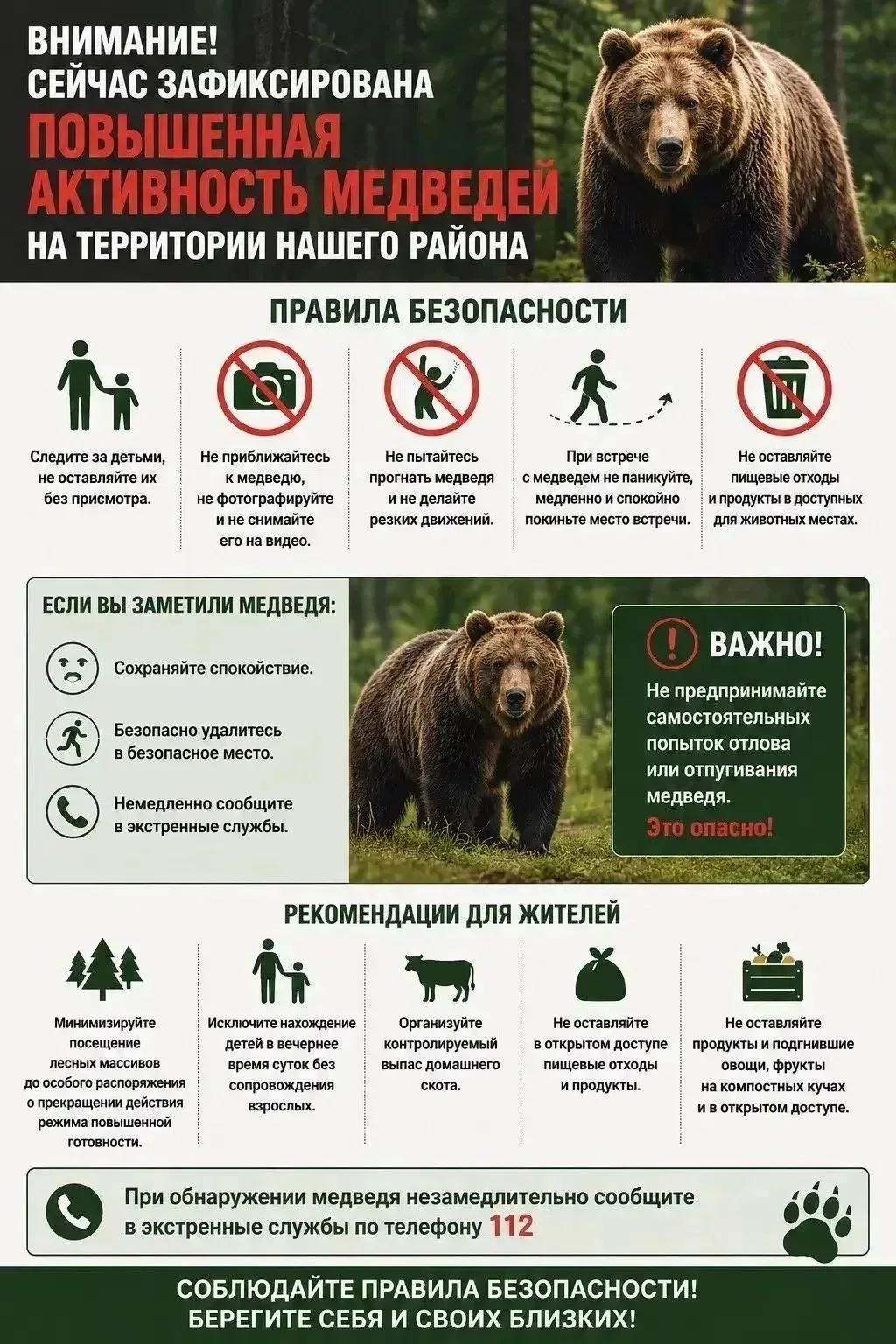 Бурый медведь – крупный хищник, необыкновенно сильный и, безусловно, опасный для челове...