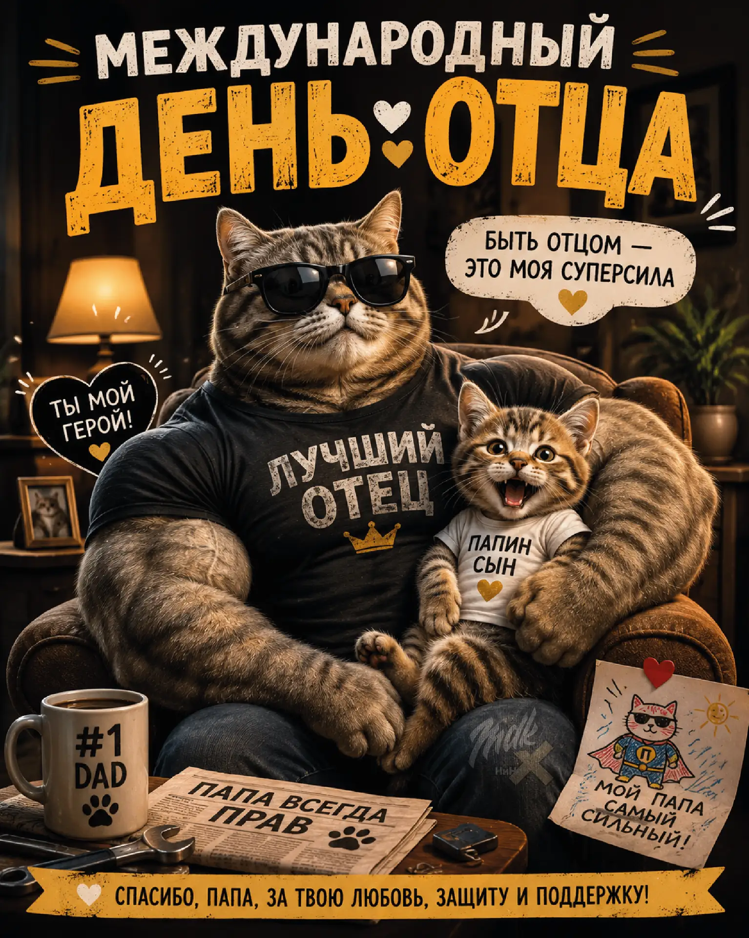 ❤️С Международным днем отца!

Поздравьте своих пап с этим днем и скажите спасибо, что они предпочли 
