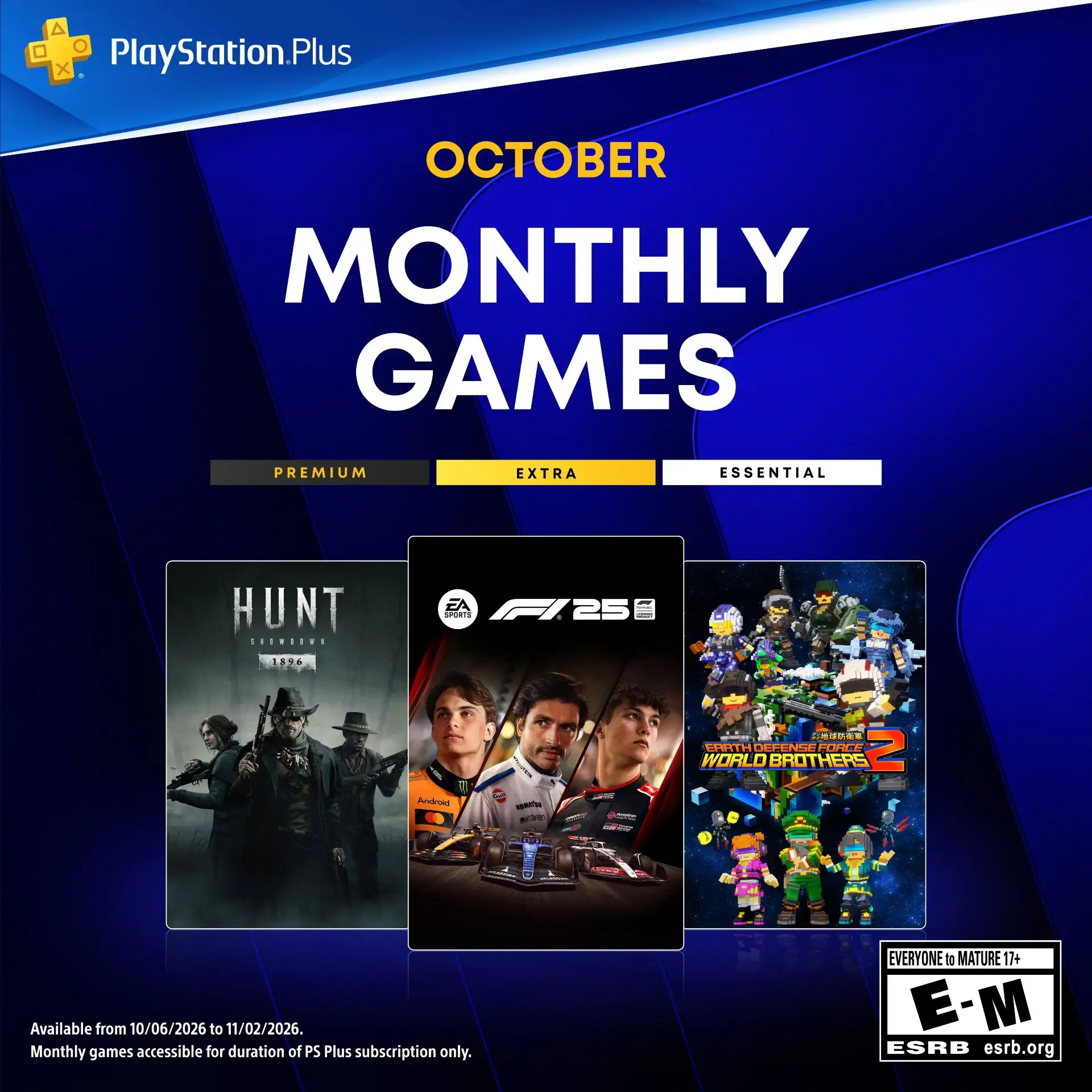 PS Plus Essential на октябрь