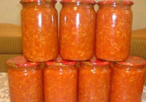 САЛАТ «ЗАВТРАК ТУРИСТА» НА ЗИМУ

Ингредиенты:
Рис - 2 стакана
Болгарский перец - 2 кг.
Томатный сок 