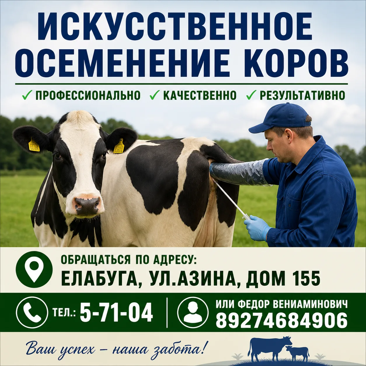 🐄 Искусственное осеменение — надёжное решение для вашего стада! 🐮