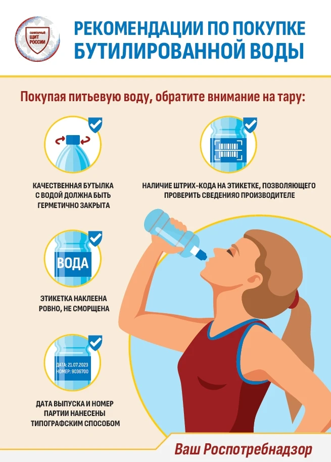 Качественная вода - ваше здоровье! 

Роспотребнадзор обращает ваше внимание на рекомендации при поку