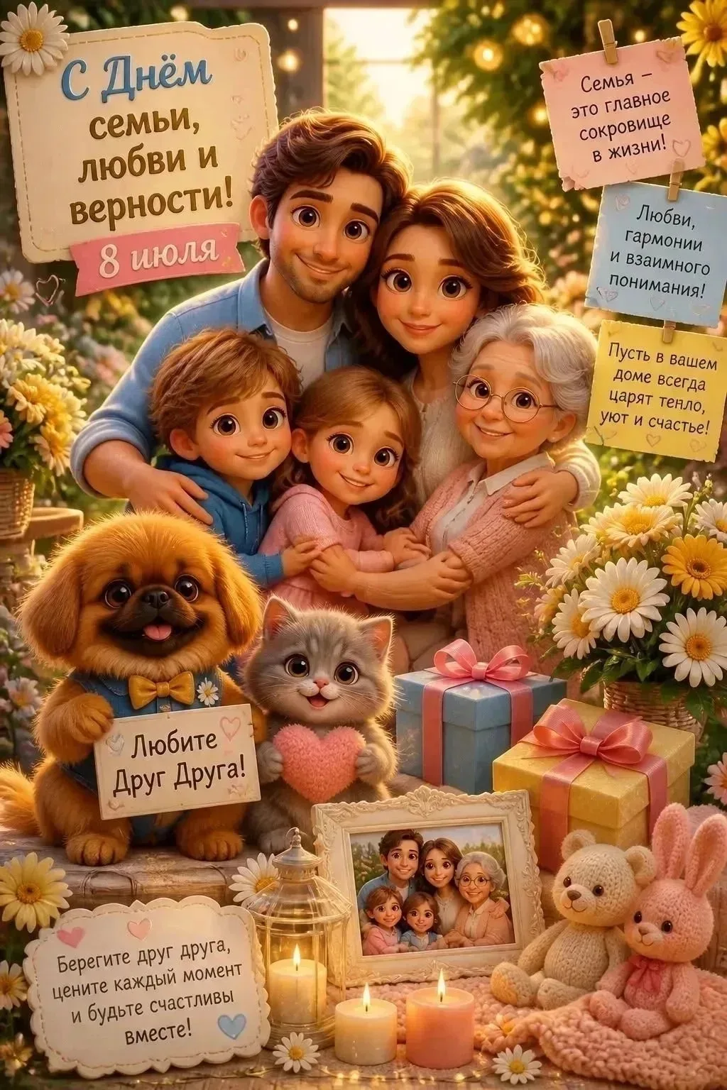 День семьи, любви и верности! 

Дорогие ученики, уважаемые родители, бабушки и дедушки, а также все 