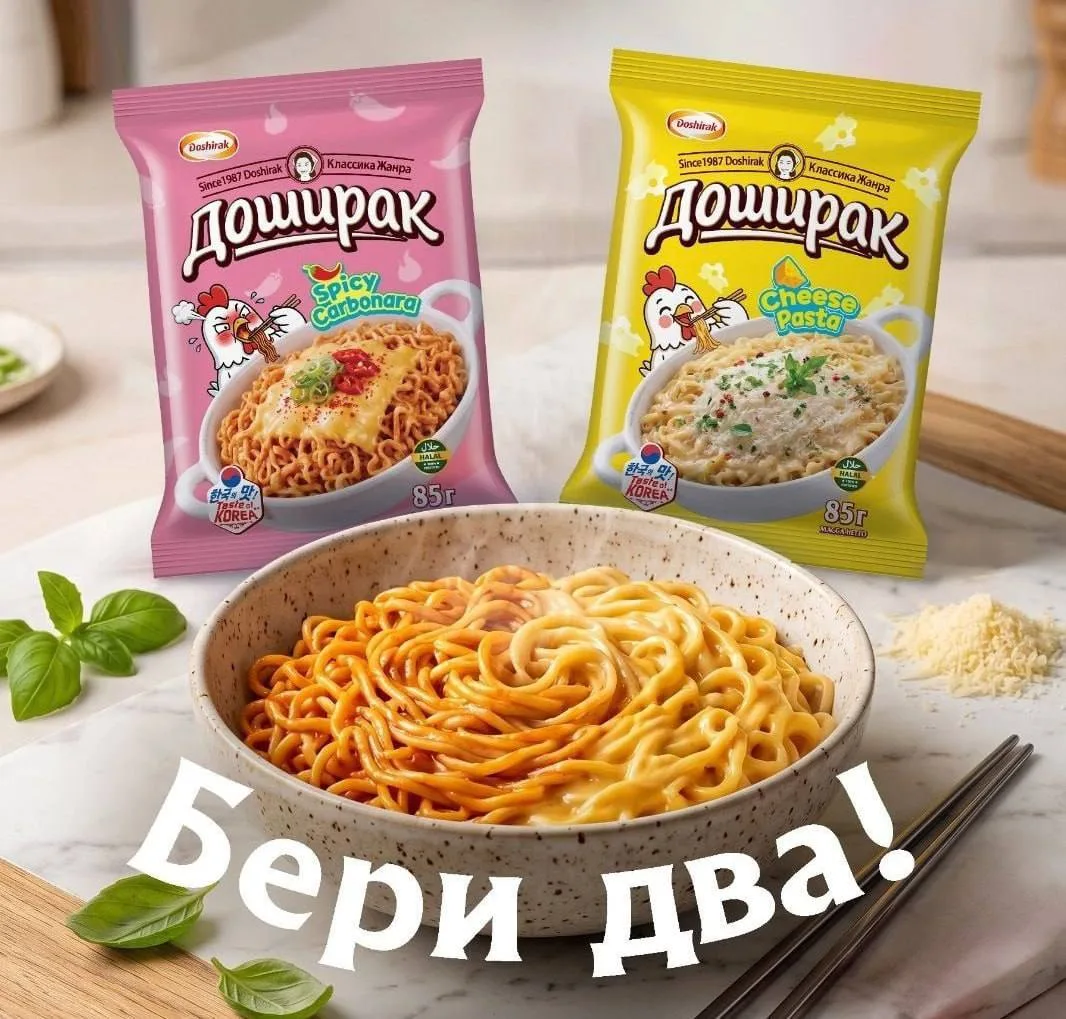 ⚡️ Доширак выкатил убийц Бульдака — в российские магазины уже везут два вида острой лап...