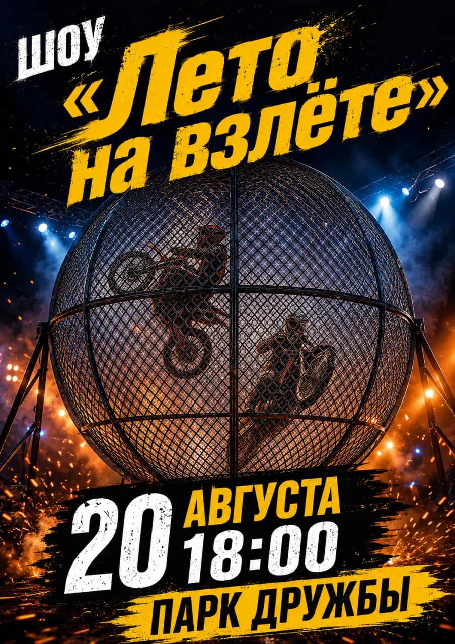 Завтра у соседей в парке Дружбы будет мотошоу «Лето на взлёте». Профессиональные мотоци...