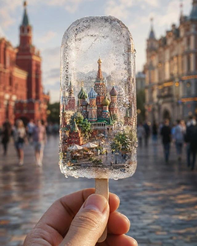 📍 Миниатюрный Токио внутри ледяного эскимо