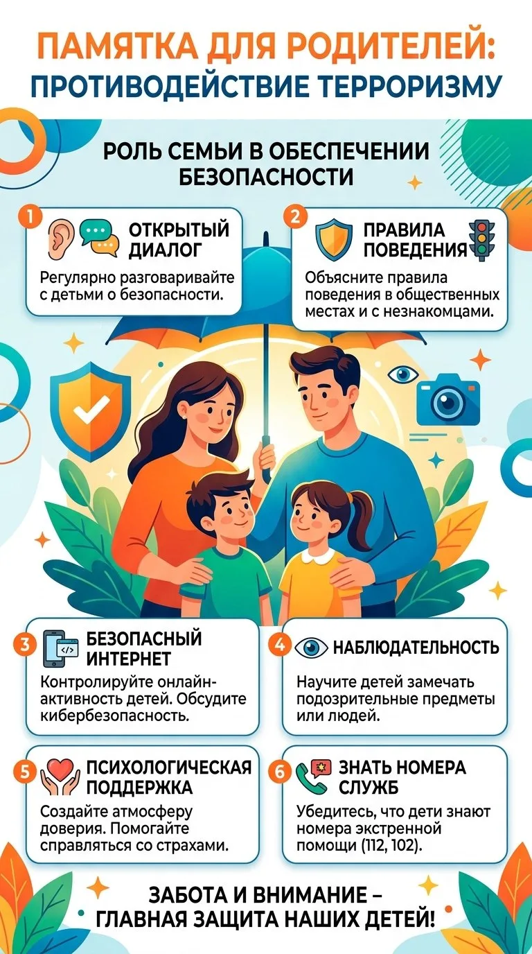 «Терроризм — угроза, которую мы можем предотвратить»

Уважаемые родители! Безопасность наших детей н