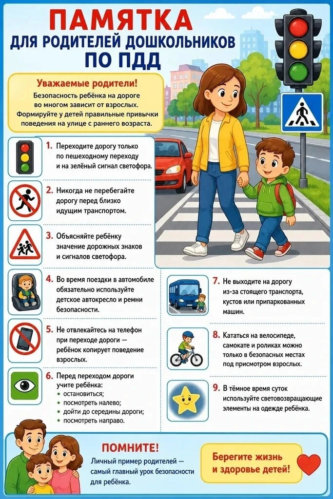 Памятки для родителей по ПДД!👮‍♂🚦🛑