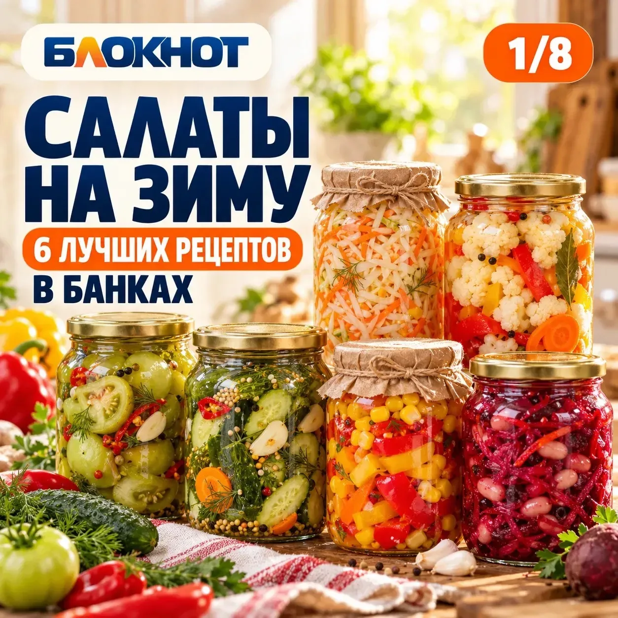 Лето закончилось, а овощи можно сохранить в банках 🫙