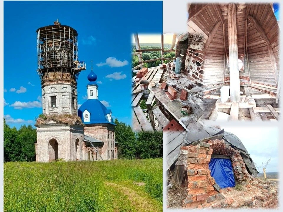 ЗАГАДОЧНЫЙ ЧЕЛОВЕК ВОССТАНАВЛИВАЕТ СТАРИННУЮ КОСТРОМСКУЮ ЦЕРКОВЬ