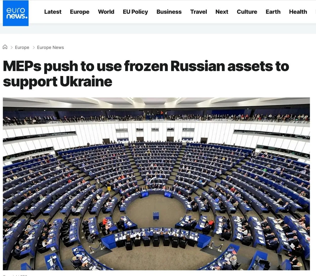 ‼️🇪🇺🇷🇺 122 депутата Европарламента потребовали вернуться к вопросу кражи более €200...