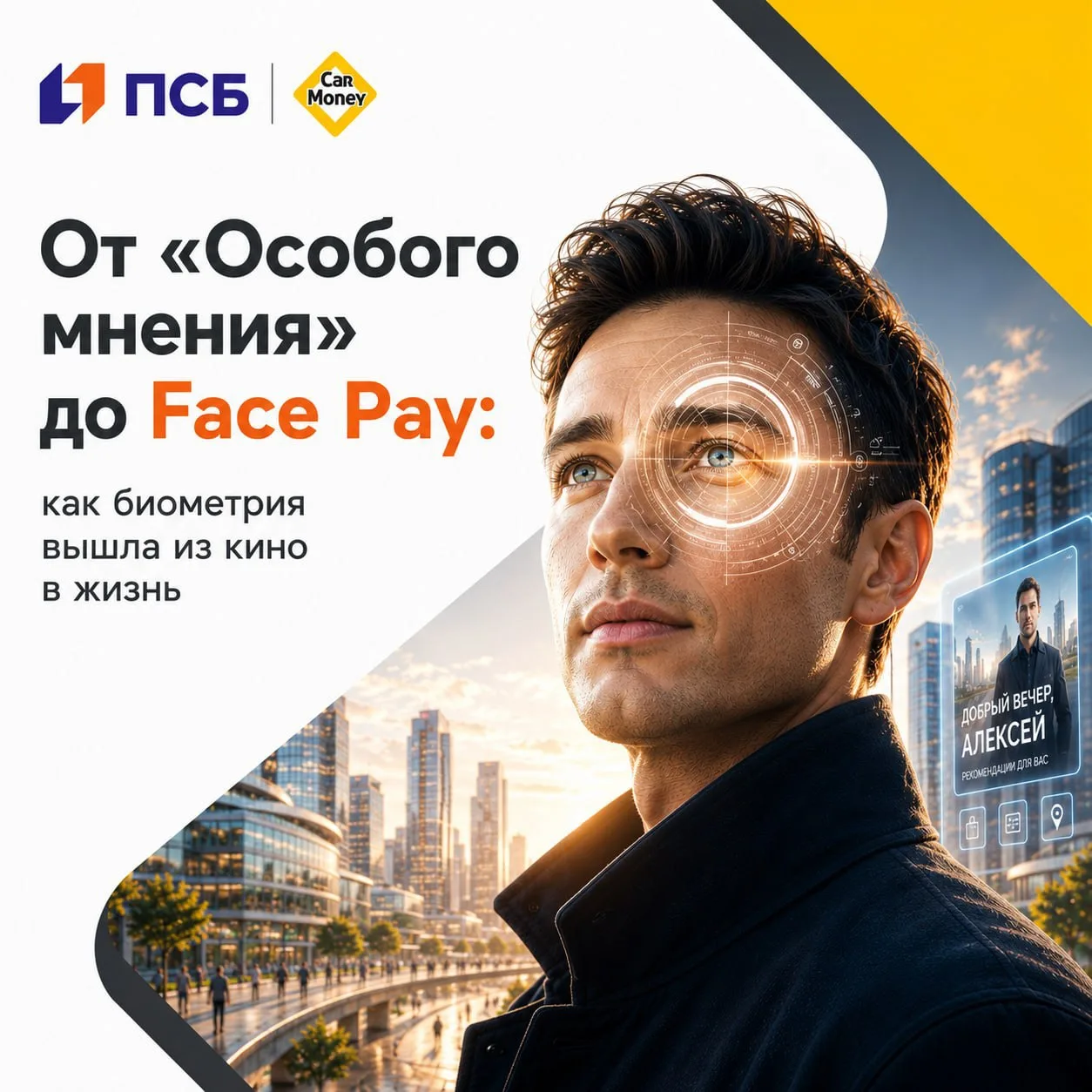 🔶 От «Особого мнения» до Face Pay: как биометрия вышла из кино в жизнь