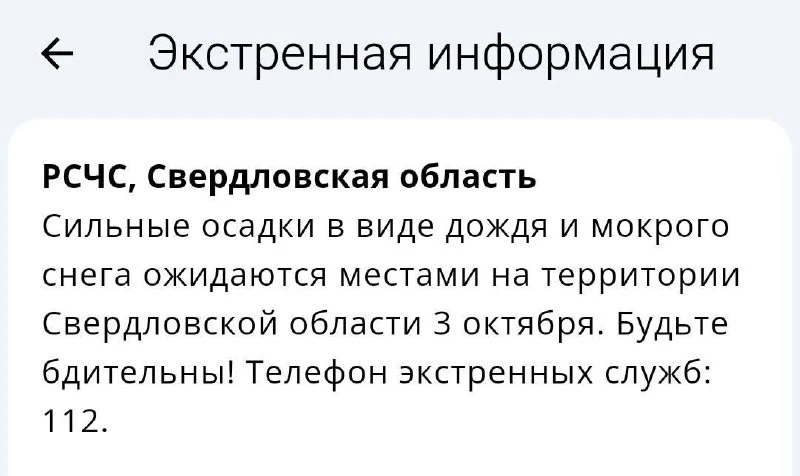 Мокрый снег и дождь ожидаются в Свердловской области ❄️