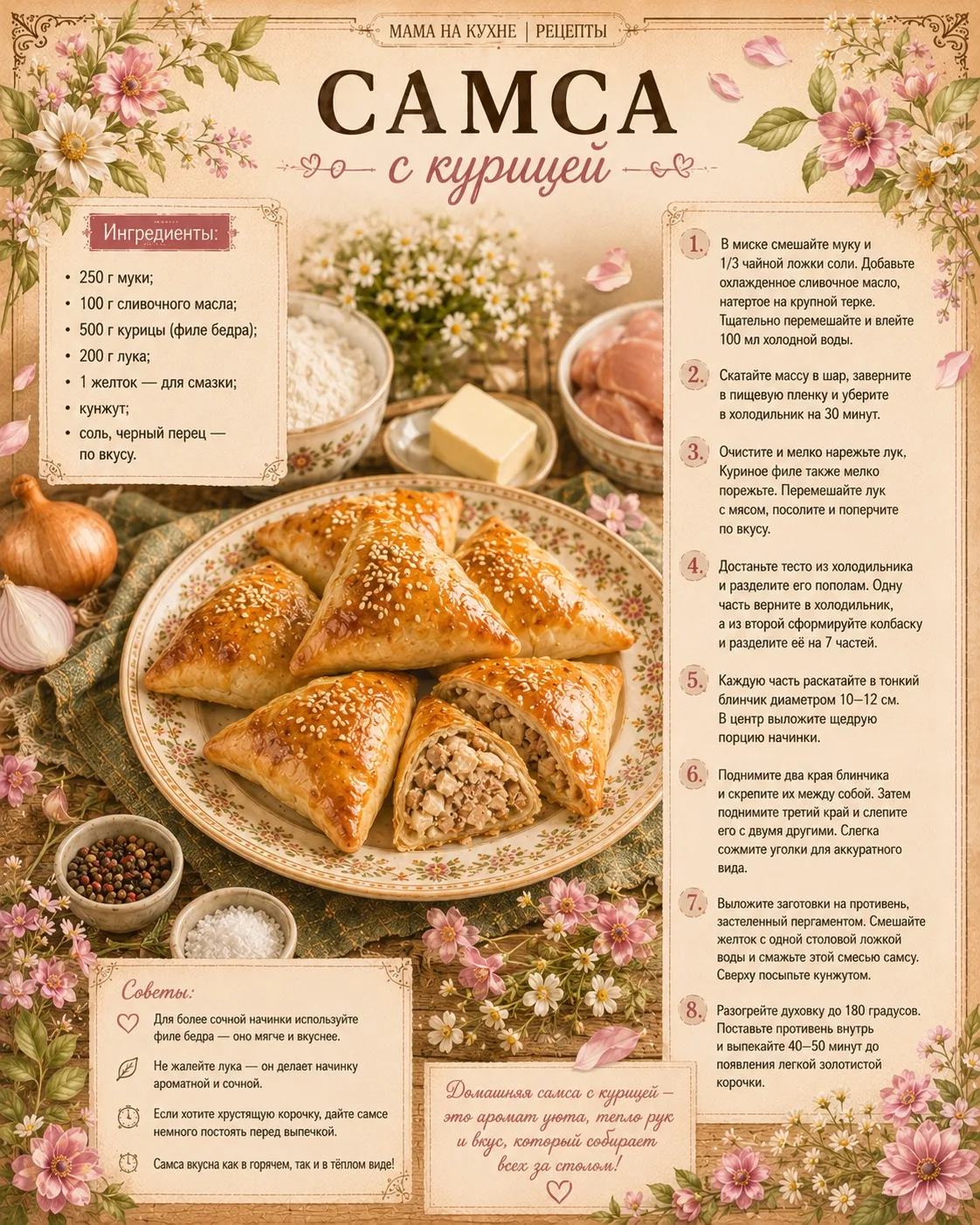 🌸 Самса с курицей 🌸

#второе #обед #ужин #выпечка #самса #мясо #курица

СПАСИБО ЗА ПОДПИСКУ И РЕАК