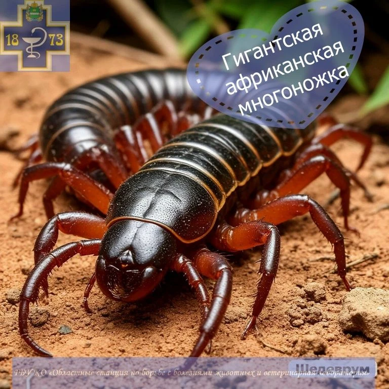 Гигантская африканская многоножка (Archispirostreptus gigas) — вид двупарноногих многон...