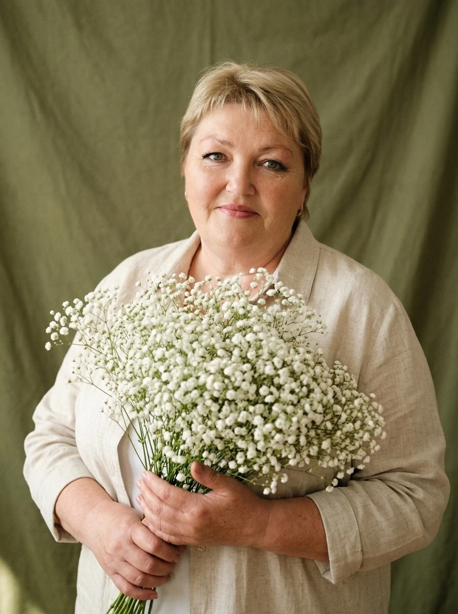 Из готовой фотосессии: В студии с гипсофилой

#праздник #женщина #натуральность