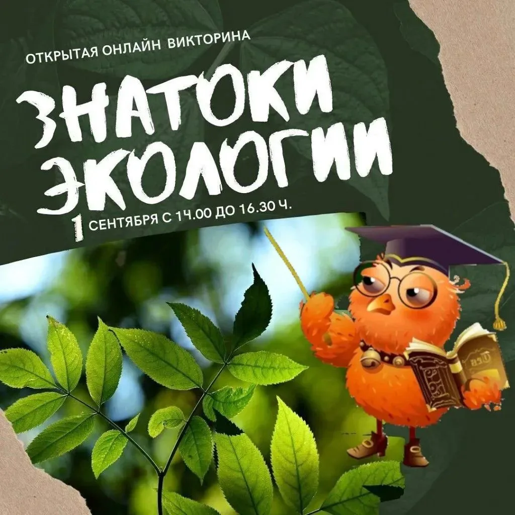 Краевой Эколого-биологический Центр проведёт открытую онлайн-викторину «Знатоки экологи...