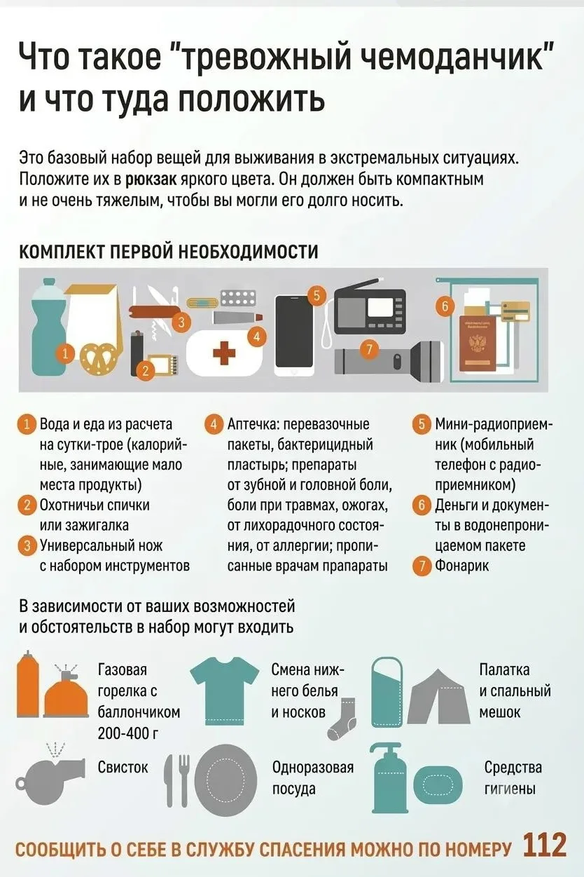 🎒 Тревожный чемоданчик: готовимся заранее