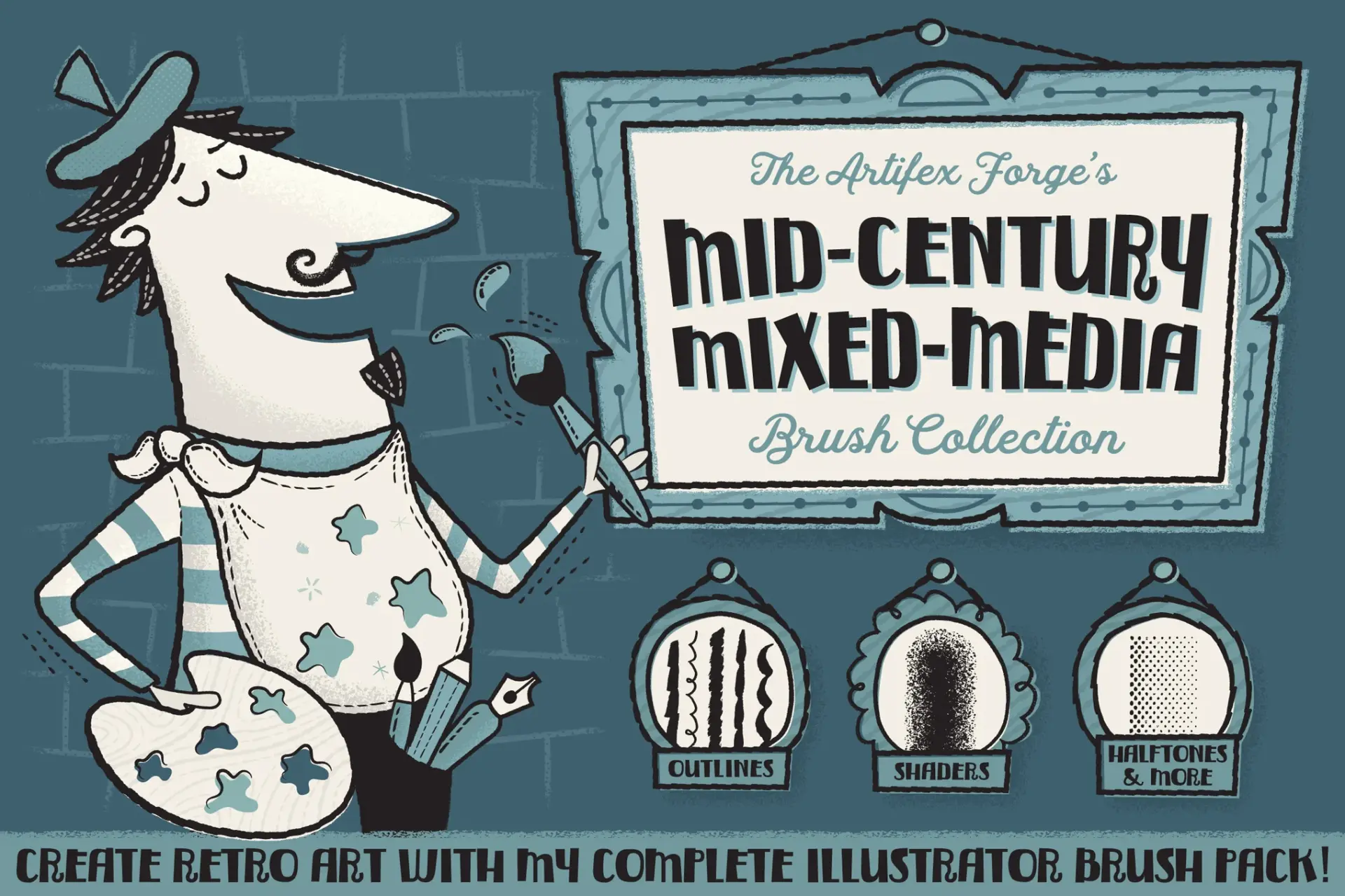 👨‍🎨 Mid-Century Mixed Media Collection