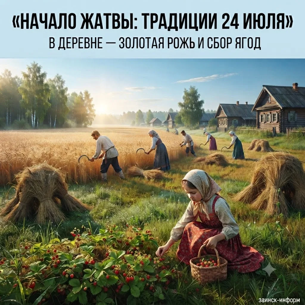 🌾 24 июля — Ольга Страдница: день жатвы, сенокоса и народных примет

24 июля в народном календаре о