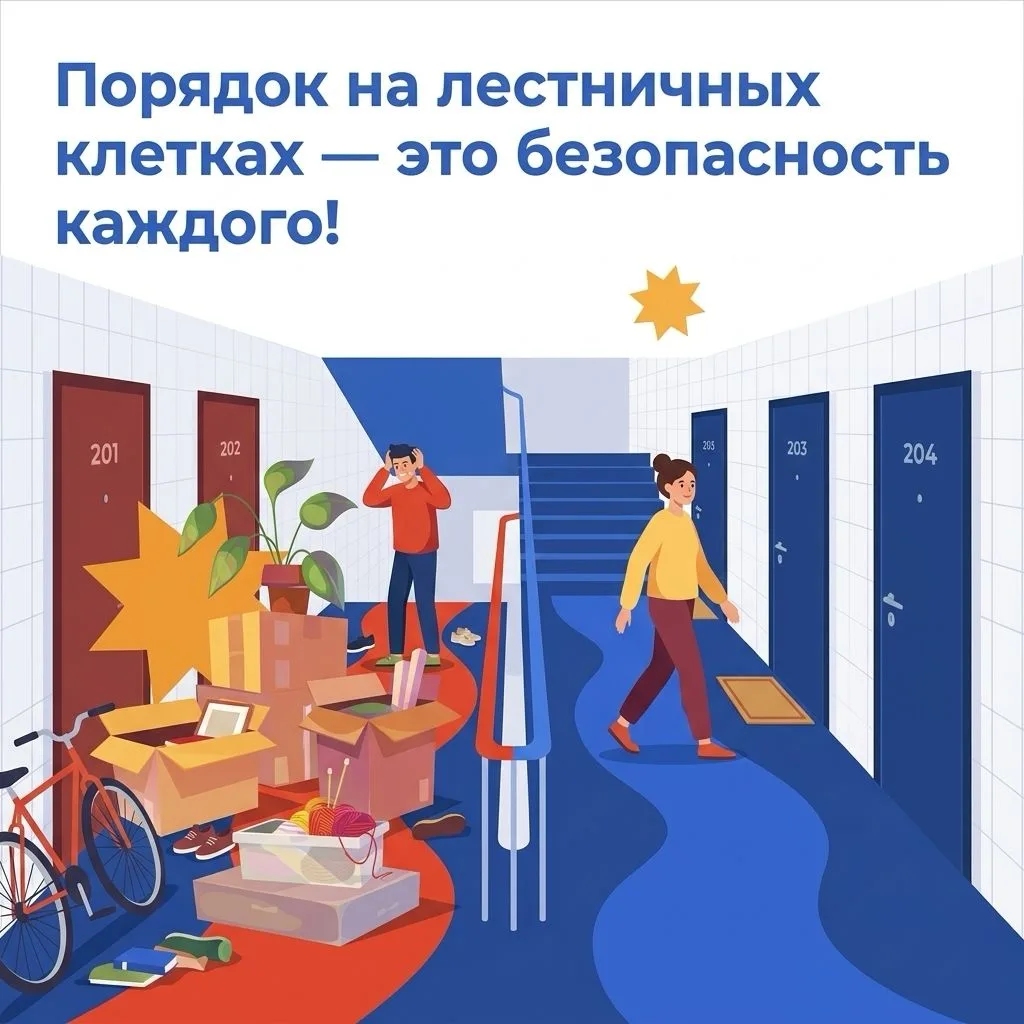 Порядок на лестничных клетках - это безопасность каждого!