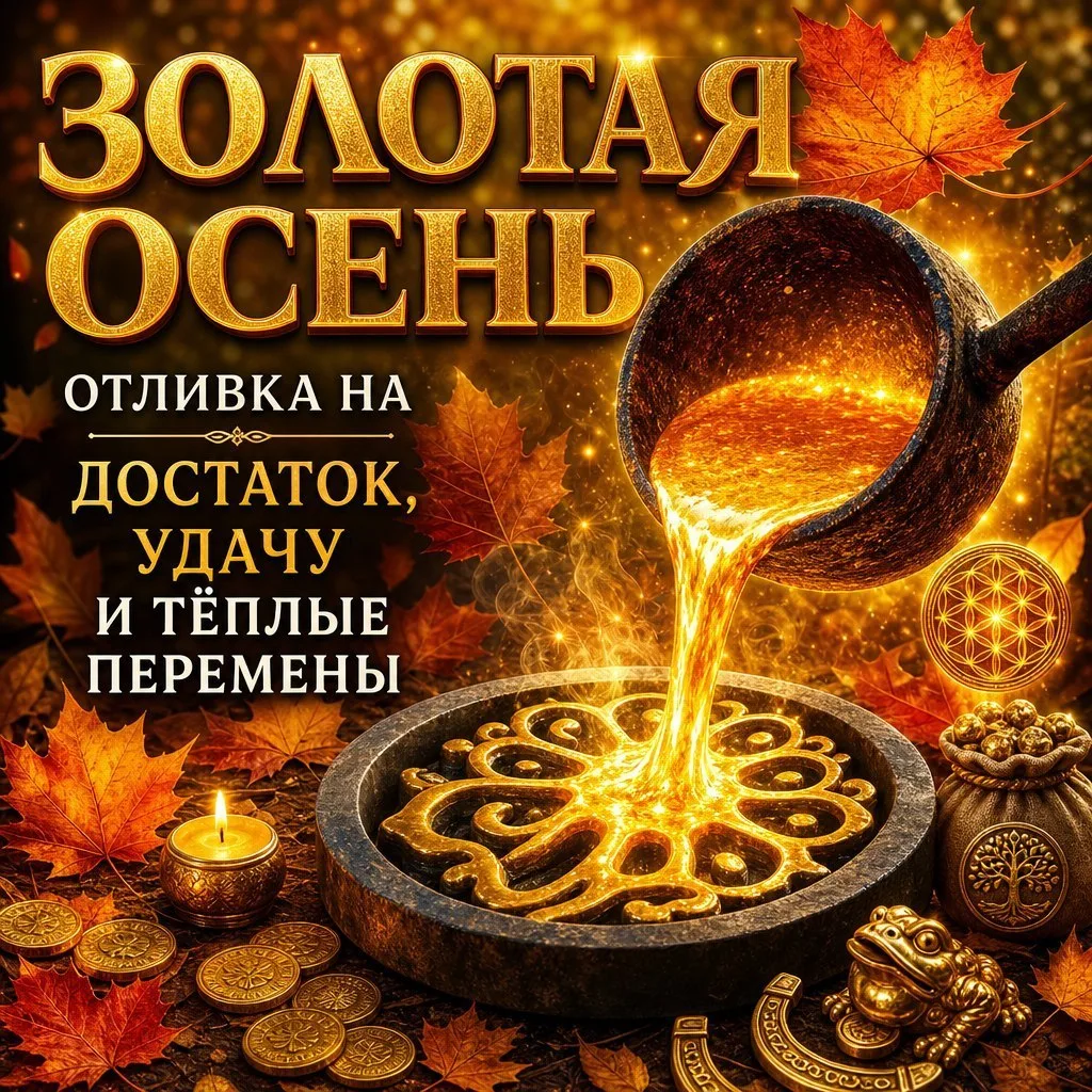 #отливка #достаток #тёплыеперемены #золотаяосень