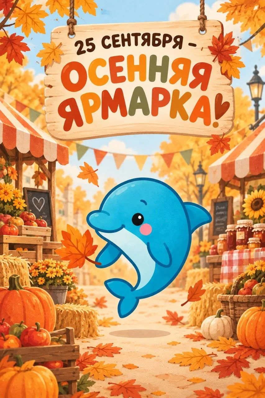 🐬Детский сад "Дельфинчик" приглашает  всех на Осеннюю ярмарку - "Праздник урожая".