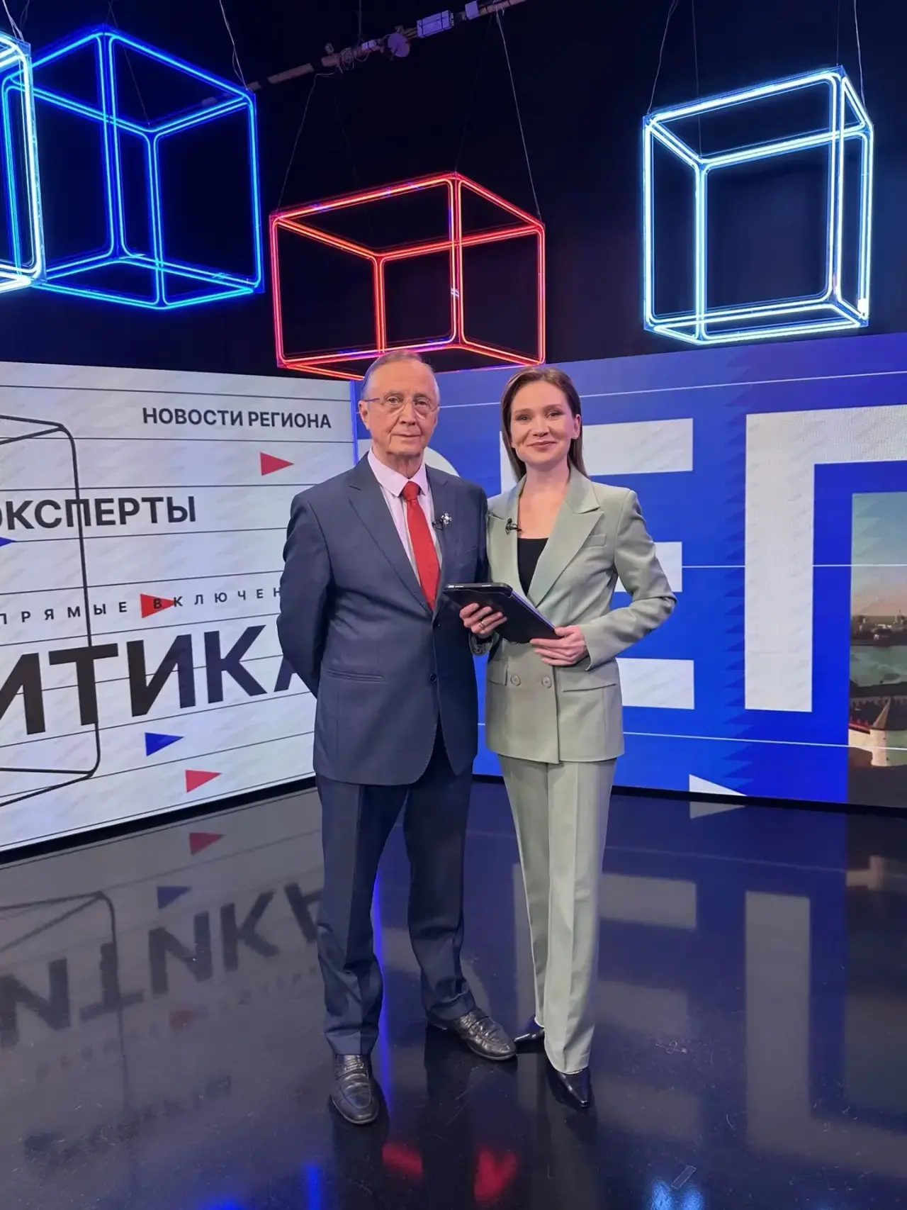 💥 Эксклюзив в эфире телеканалов «Волга» и «Волга 24»: вчера нашу телевизионную студию ...