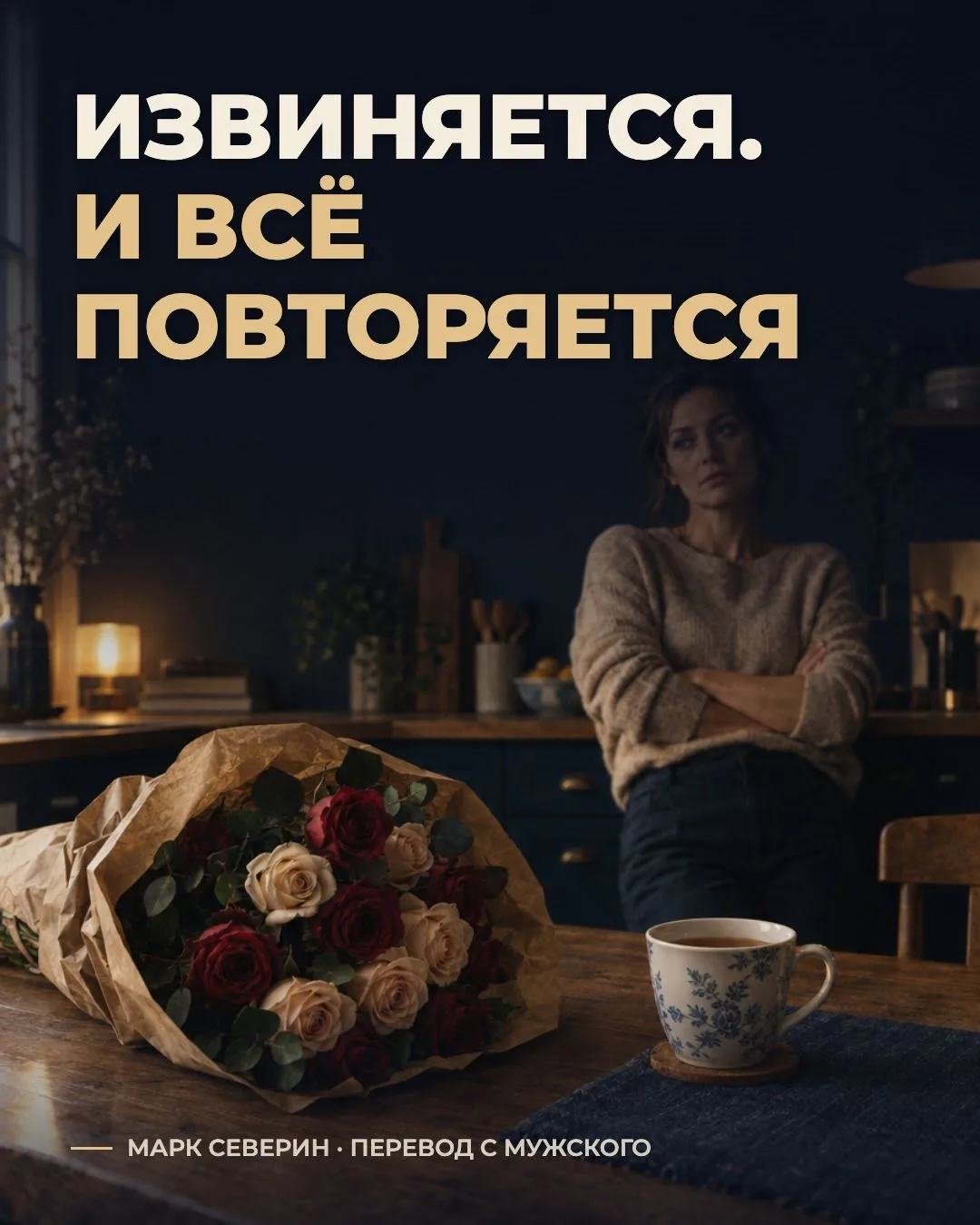 Он извиняется. Искренне, с цветами, со словами «я всё понял». А через две недели всё по...