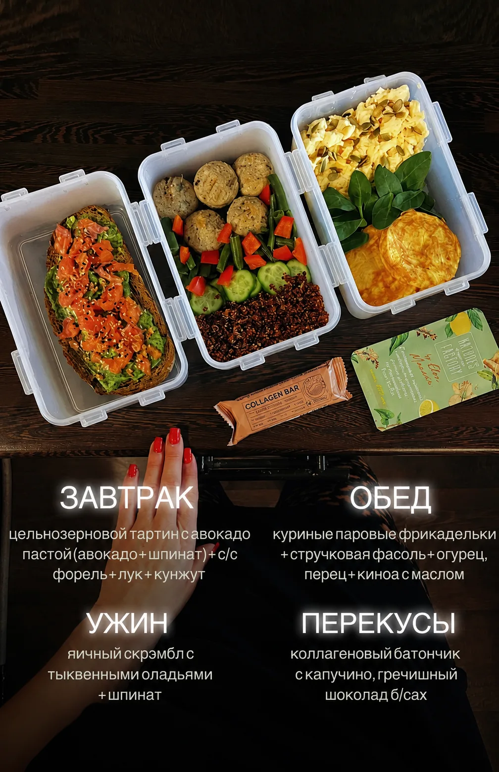 Примерный рацион на день