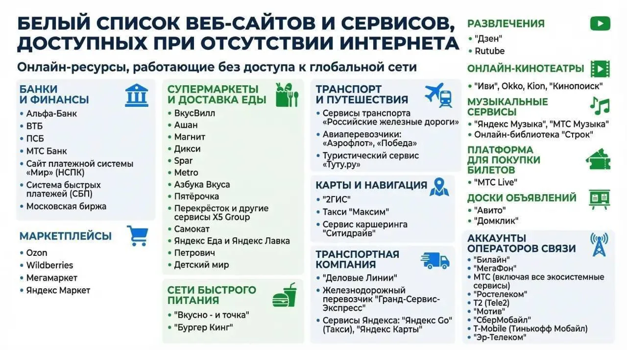 Что открывается в Сочи во время блокировок мобильного интернета

Минцифры расширило “белый список” —