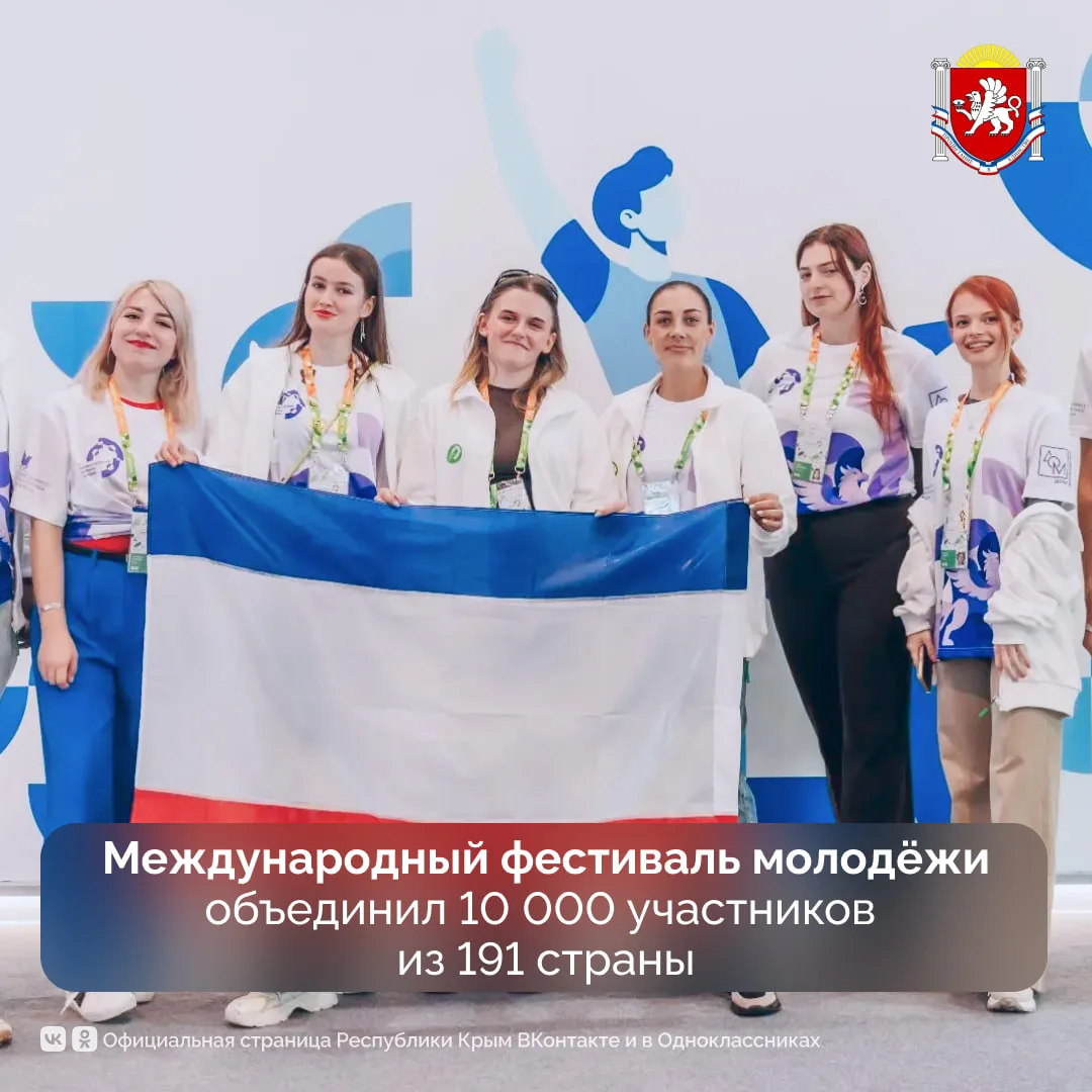 🌍 Делегация Крыма принимает участие в Международном фестивале молодежи