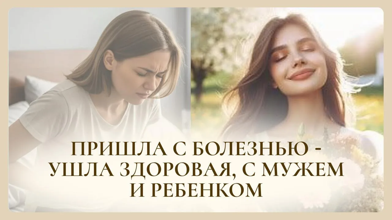 Пришла с болезнью - ушла здоровая, с мужем и ребенком 🔥

За всеми вашими проблемами и симптомами ст