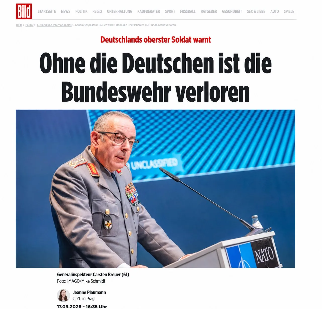 🇩🇪🇷🇺 «Готовить к войне всё общество»: главком Бундесвера призвал немцев к мобилизац...
