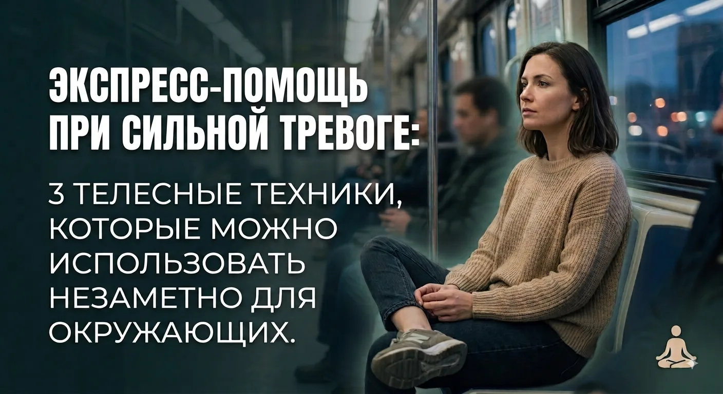 🧘‍♂️ Экспресс-помощь при сильной тревоге: 3 телесные техники заземления, которые можно...