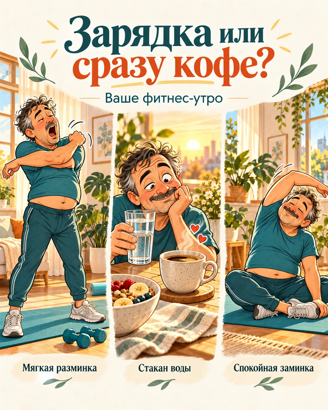 ☕️️ Зарядка или сразу кофе? 3 ошибки, которые портят ваше фитнес-утро