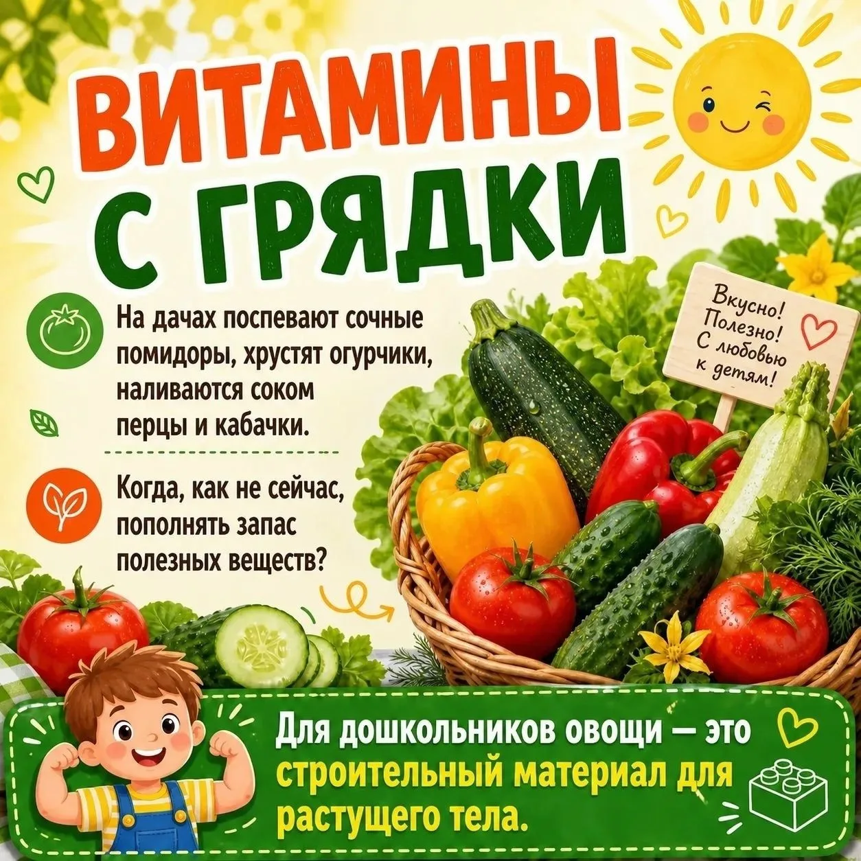 🍂Лето уходит, но витамины остаются с нами! 🥦🥒🫑