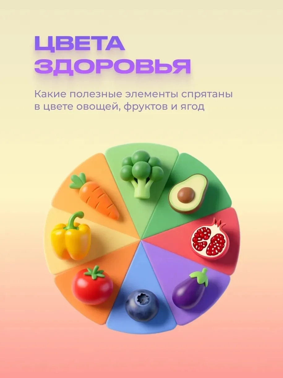 🍅 Овощи, фрукты и ягоды не только радуют глаз – каждый их цвет скрывает свою пользу.