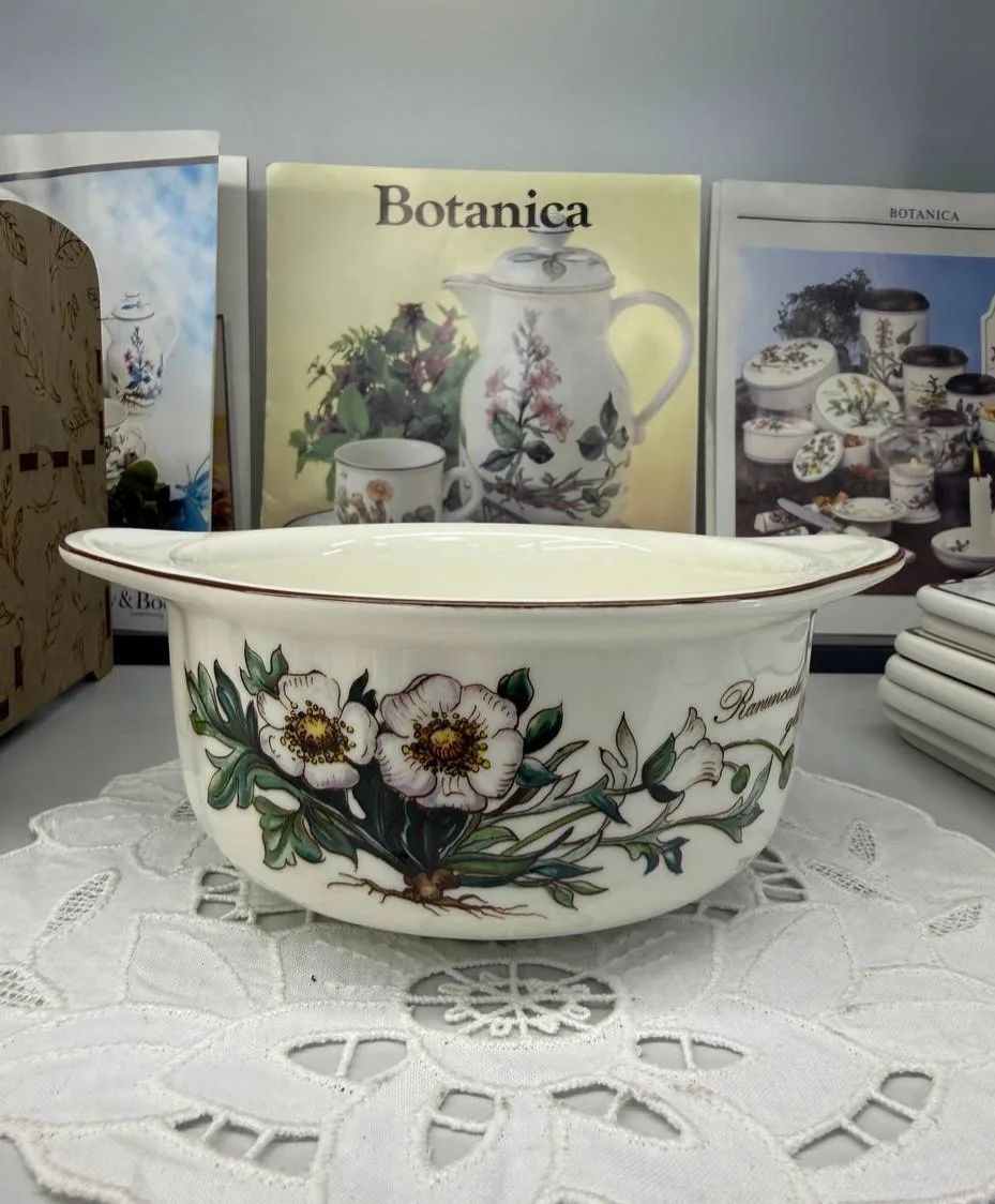🌼 Форма с ручками (рамекин) Villeroy&Boch Botanica с изображением беквичии ледниковой ...