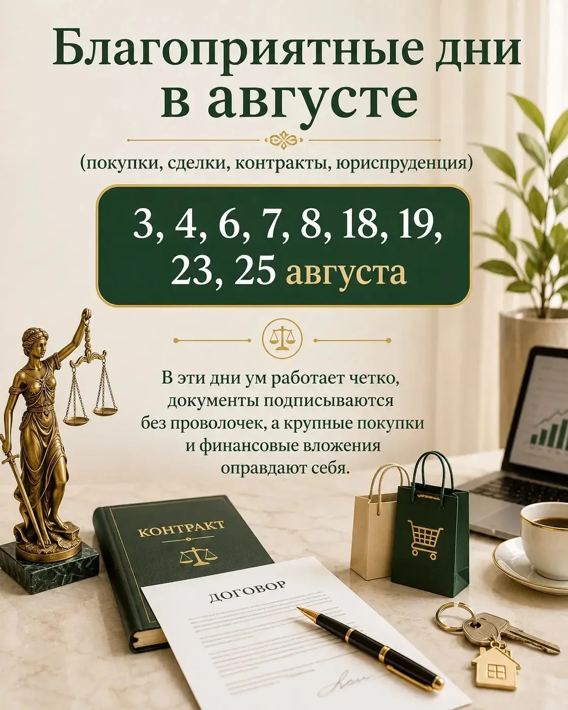 Сохраните себе как шпаргалку на август. Когда планируете важные покупки, сделки или пер...