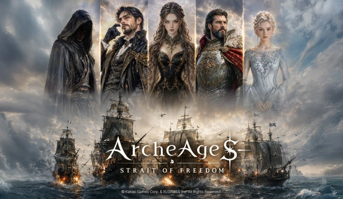 🔥 Kakao Games показала логотип и ключевой арт MMORPG ArcheAge S: Strait of Freedom. На...